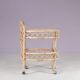 1950s bamboo trolley with two glass tops Italy