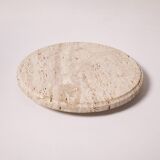 Travertine stone plate / centerpiece, Italy, 1980s