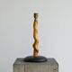 Table lamp acacia trunk oak 1950s