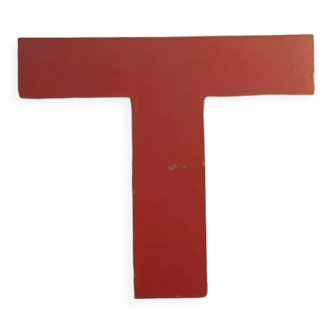 Letter T in metal