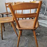 Set of 6 vintage chairs 1960 bistro