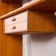 Danish vintage teak bookcase with a hidden desk, 1960s