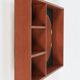 Mid-century wall shelf with mirror / 1960s / 1970s / Danish modern design / black