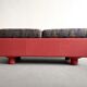 Vintage Italian Sofa from Rossi di Albizzate in Leather and Fabric, Rare Model Designed by Carlo Bar