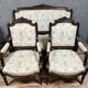 Salon de style Louis XVI en palissandre et dorure vers 1850