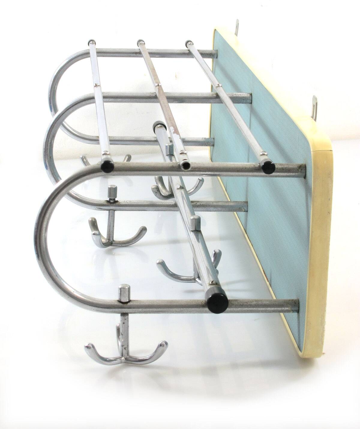 Porte-manteau vintage bleu des années 50