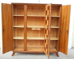 Art deco wardrobe in solid oak