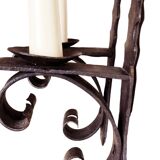 Duo of wrought iron wall lights Ateliers Marolles