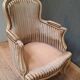 Bergere dd style Louis XV lacquered white