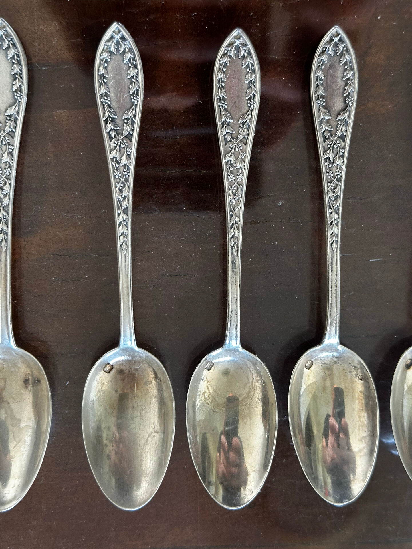 10 silver coffee or tea spoons - around 1900 - 17 g/spoon