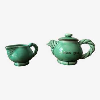 Signature "Nous Deux" collection teapot and milk jug