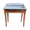 Coiffeuse table de toilette Louis Philippe marbre blanc