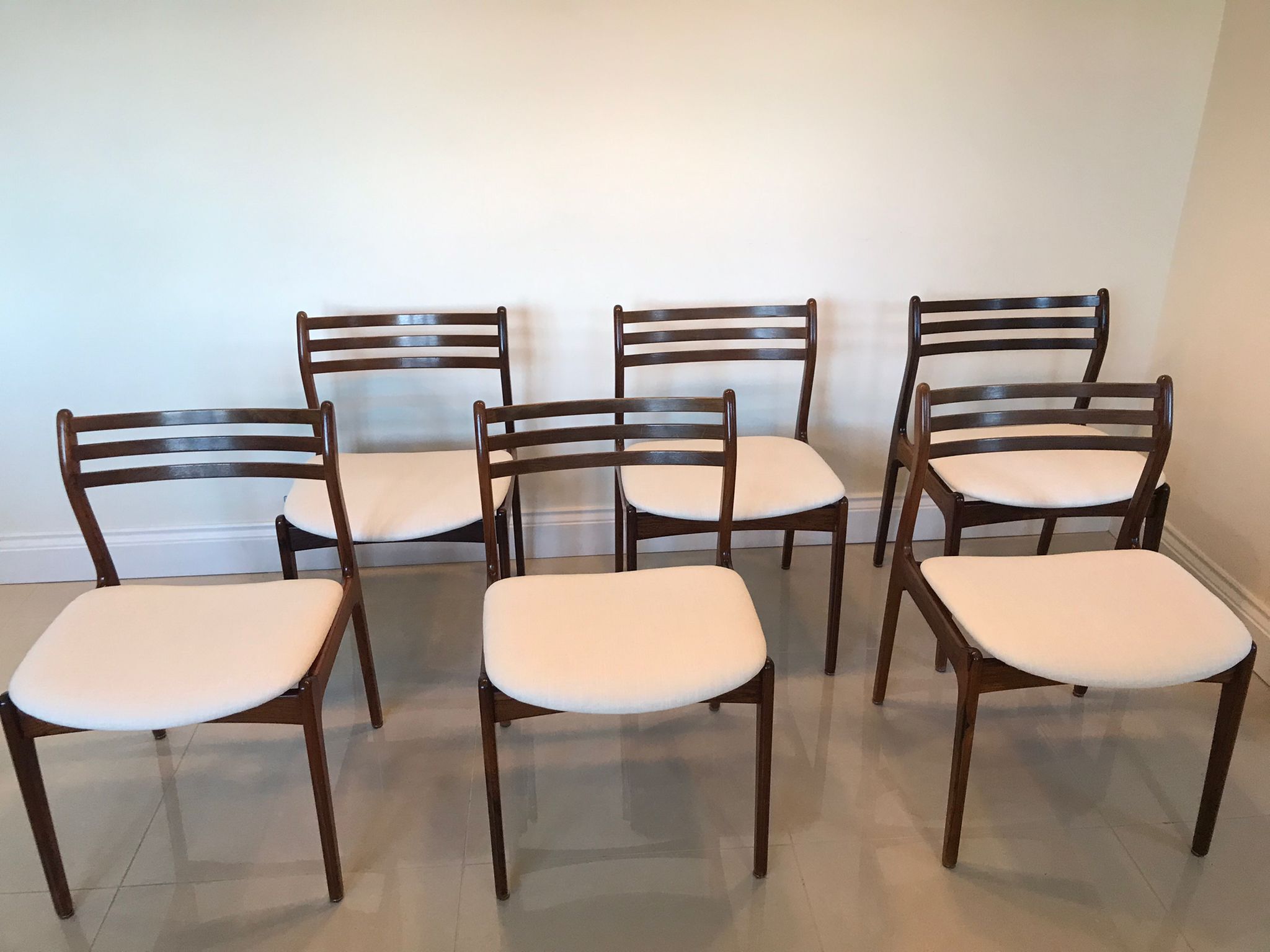 Set Of 6 Danish Rosewood Chairs By P.E. Jorgensen For Farso Stolefabrik