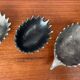 Stackable metal ashtray hedgehog mid-century USSR, 1960s, set of 6
