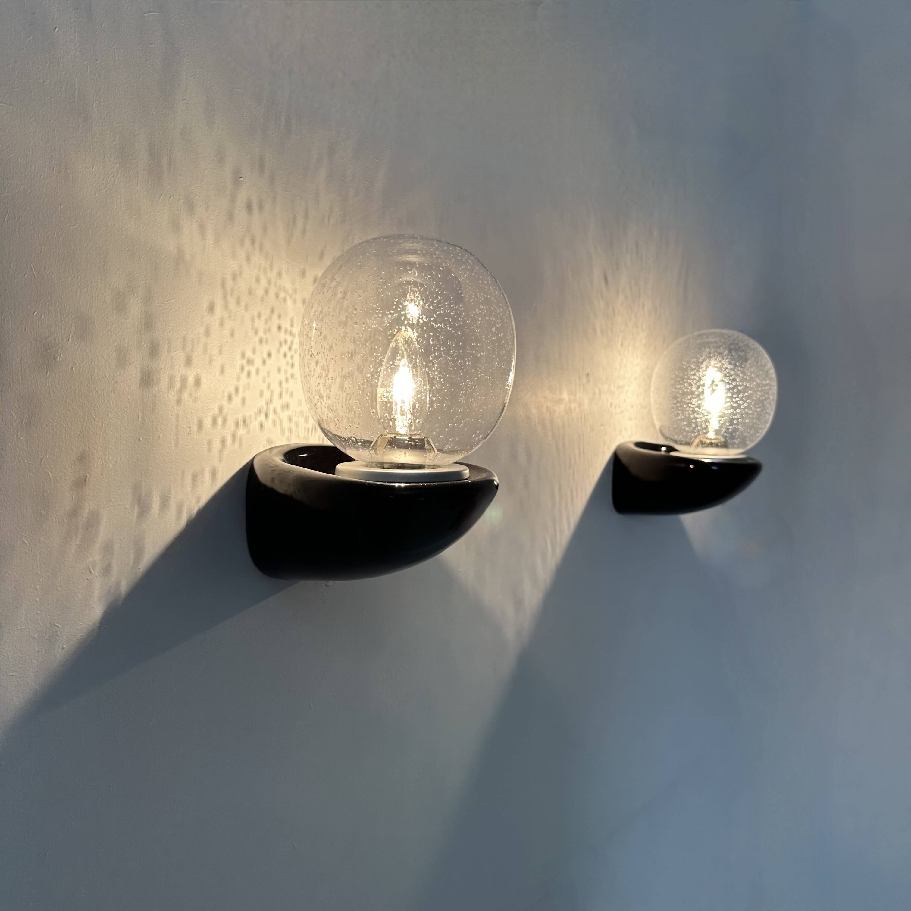 Pair of 2 Sphinx Holland ceramic wall lamps , 1980s