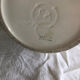 White ceramic vase with floral decoration made in Potugal