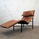 Cognac leather long chair, 'Skye' model by Tord Bjorklund, Sweden 1970s