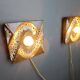 Pair of ceramic brutalist wall lamps by Pan Leuchten, 1960s