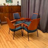 Ensemble de quatre chaises années 1960