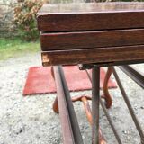 Modular vintage oak coffee table with Albert Ducrot's magical system