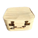 WHITE SUITCASE IN VINTAGE SKAI SQUARE OF 41 CM