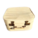 WHITE SUITCASE IN VINTAGE SKAI SQUARE OF 41 CM