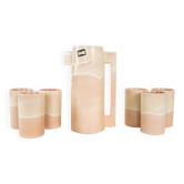 Ensemble de cruche et tasse en céramique, design italien, années 1960, fabricant : Ceramiche SIC.