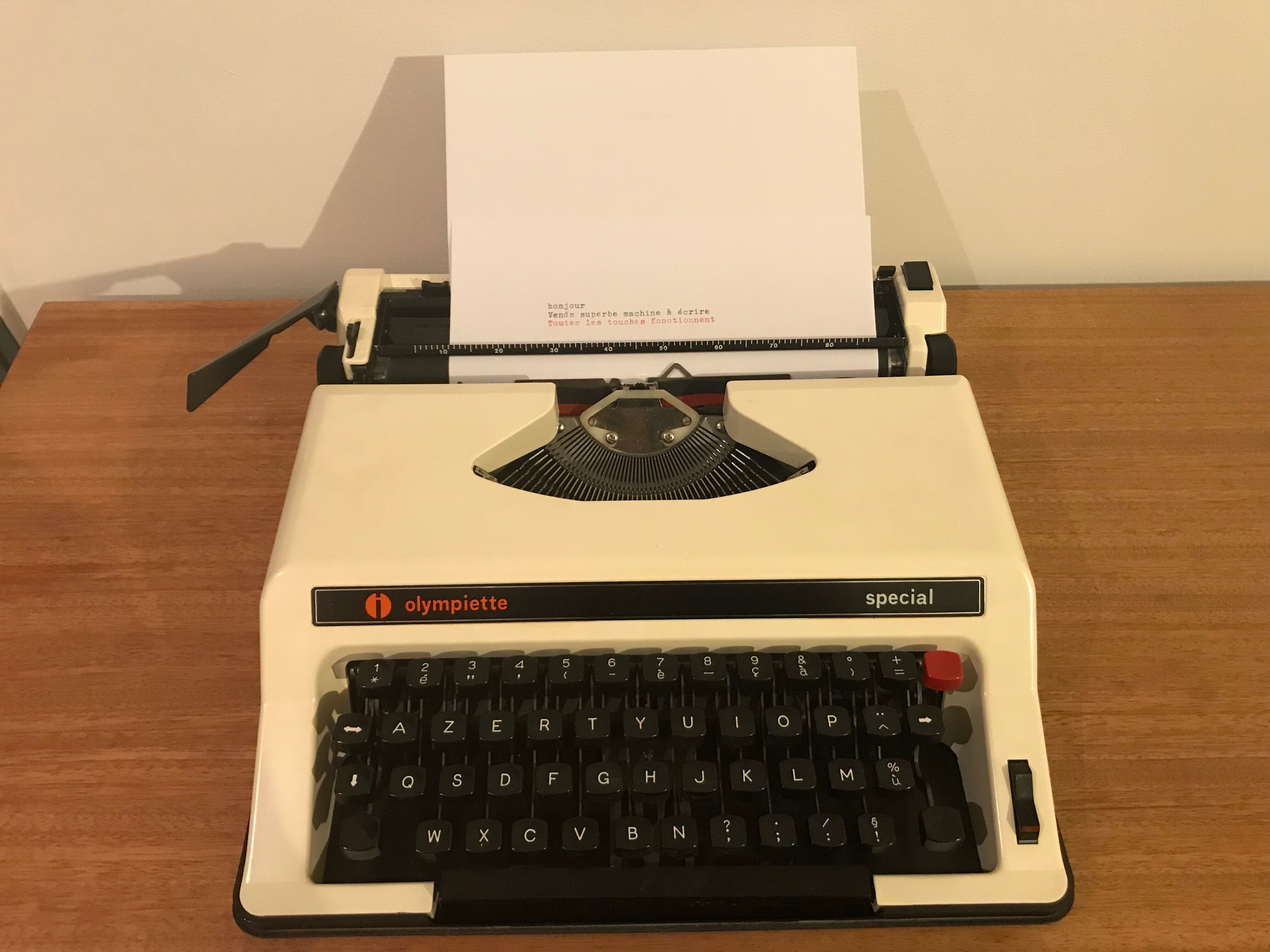 Typewriter olympiette