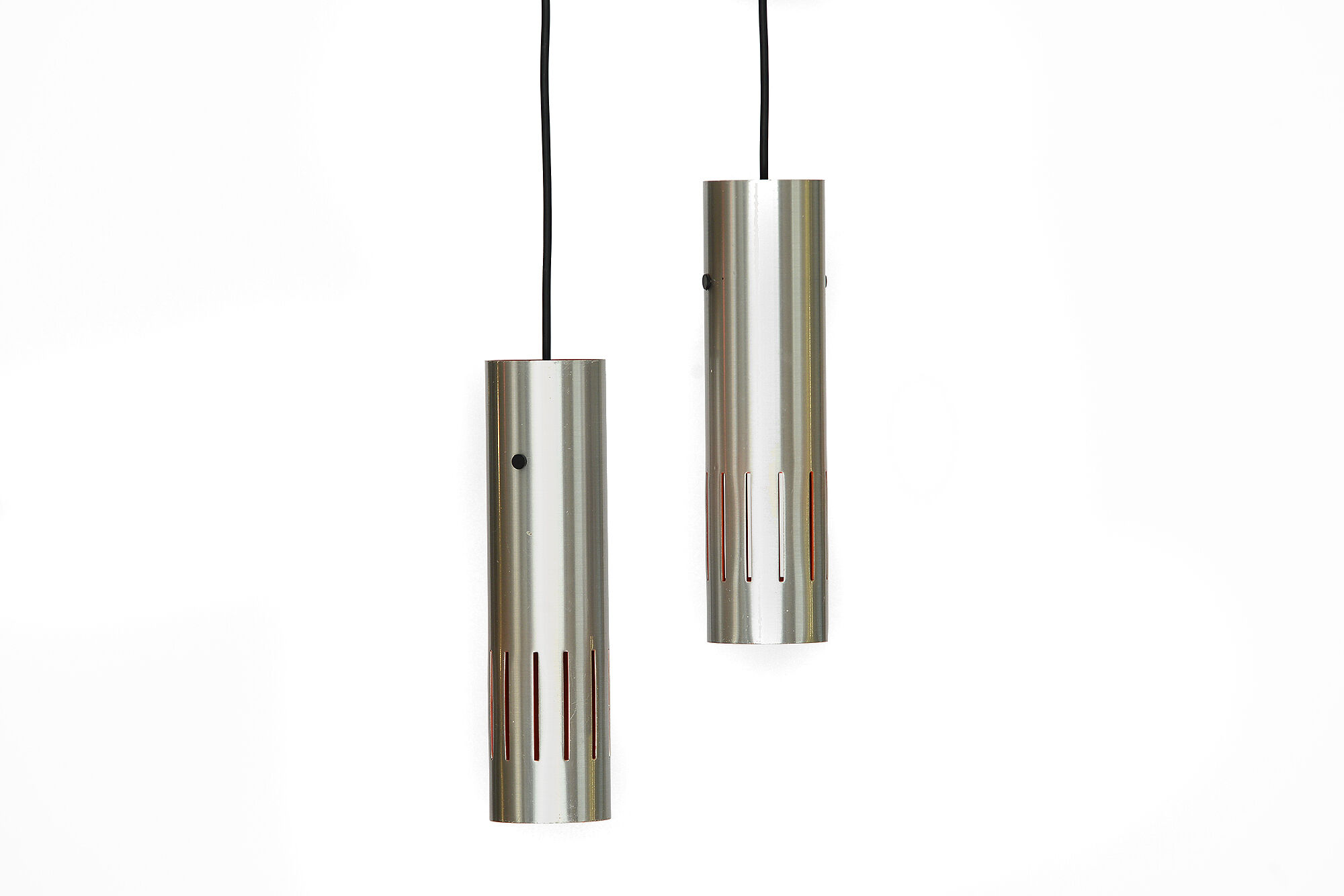 Pair of hanging lamps "Trombone" by Jo Hammerborg for Fog & Mørup
