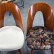 Chaises restaurées en noyer des années 1960 par Antonin Suman