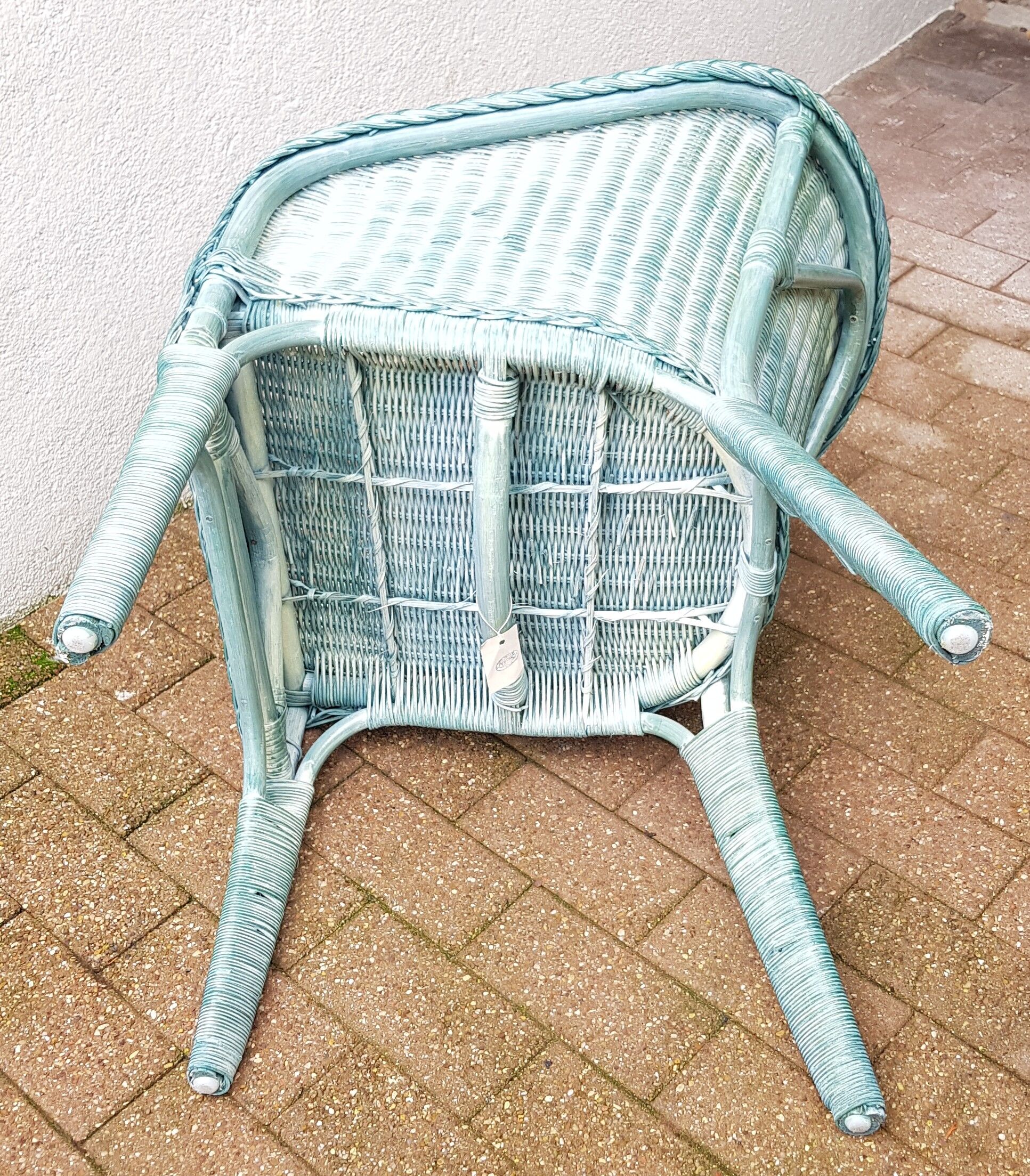 Green rattan chair
