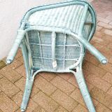 Green rattan chair
