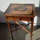 ELEGANCE - Side table in marquetry and brass