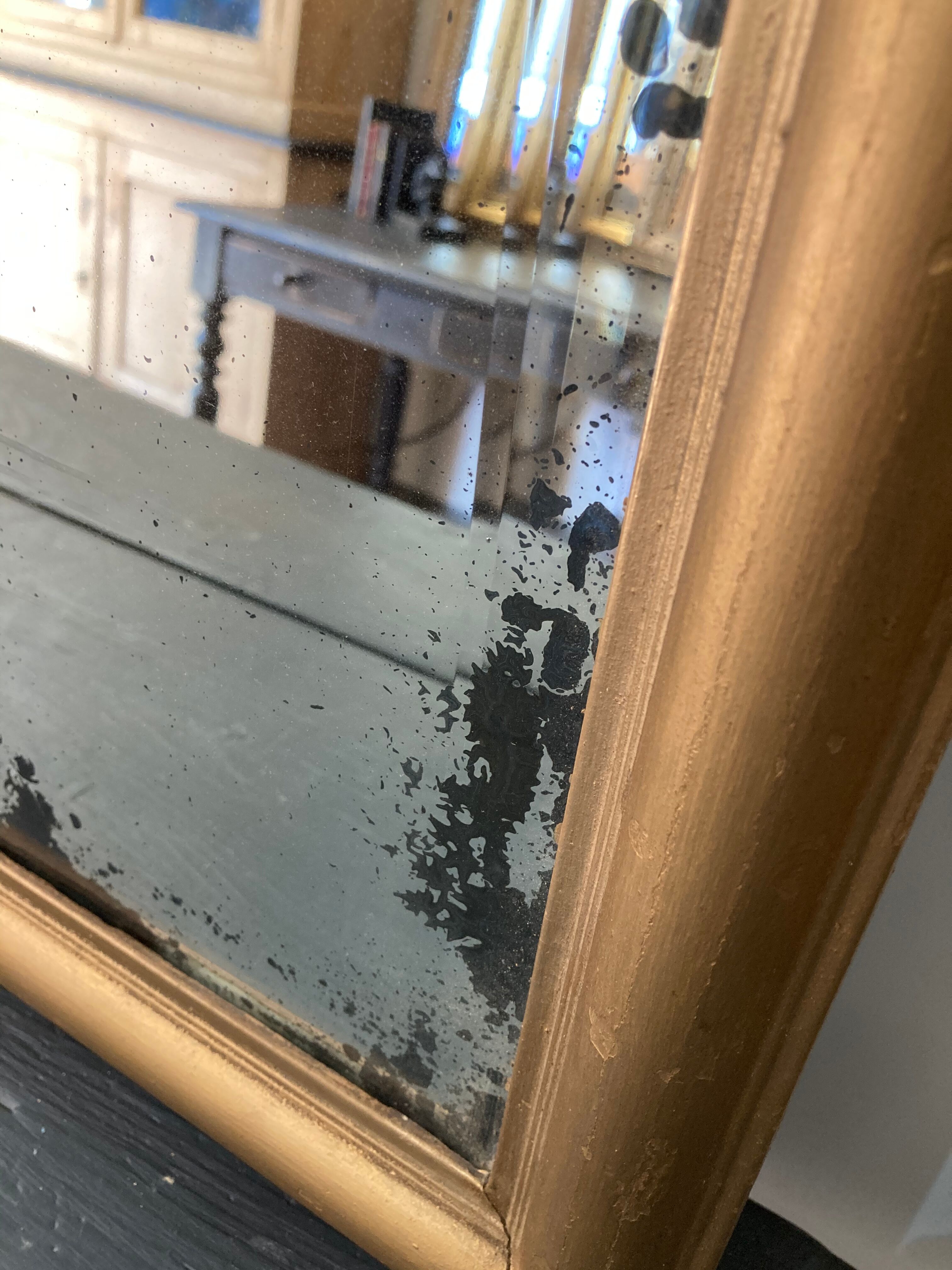 Gilded wooden mirror