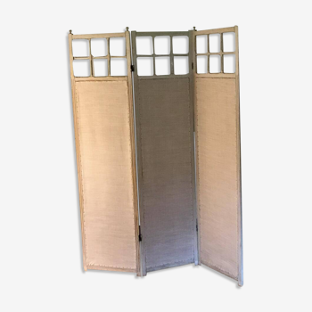 Wood and fabric screen