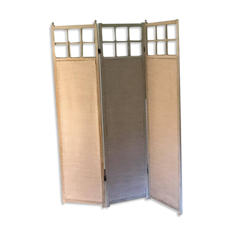 Wood and fabric screen