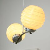 Lustre à sphère jaune Art Déco Italien