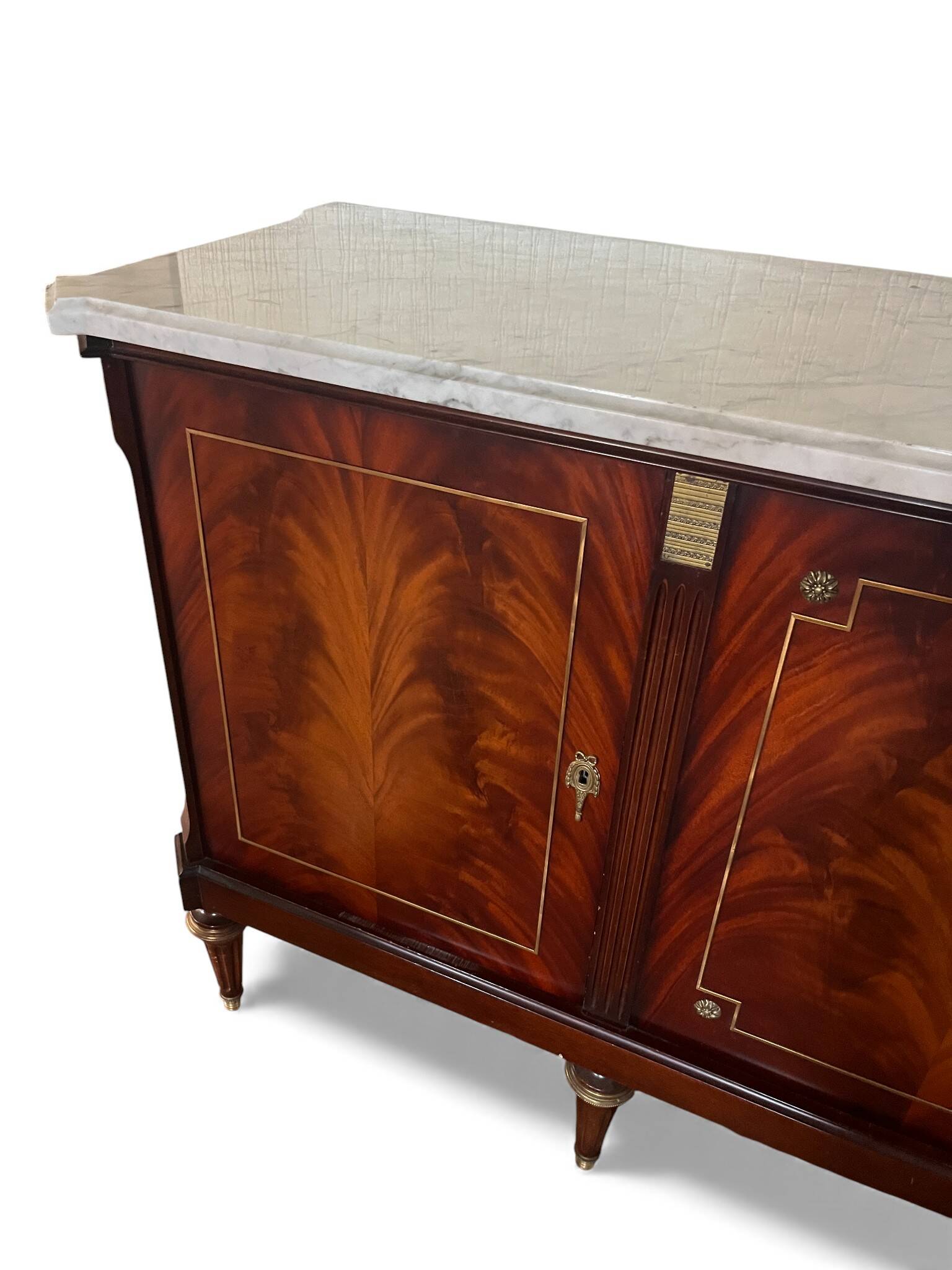 Louis XVI style sideboard in solid mahogany
