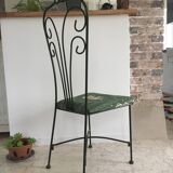 Vintage cast iron garden chair
