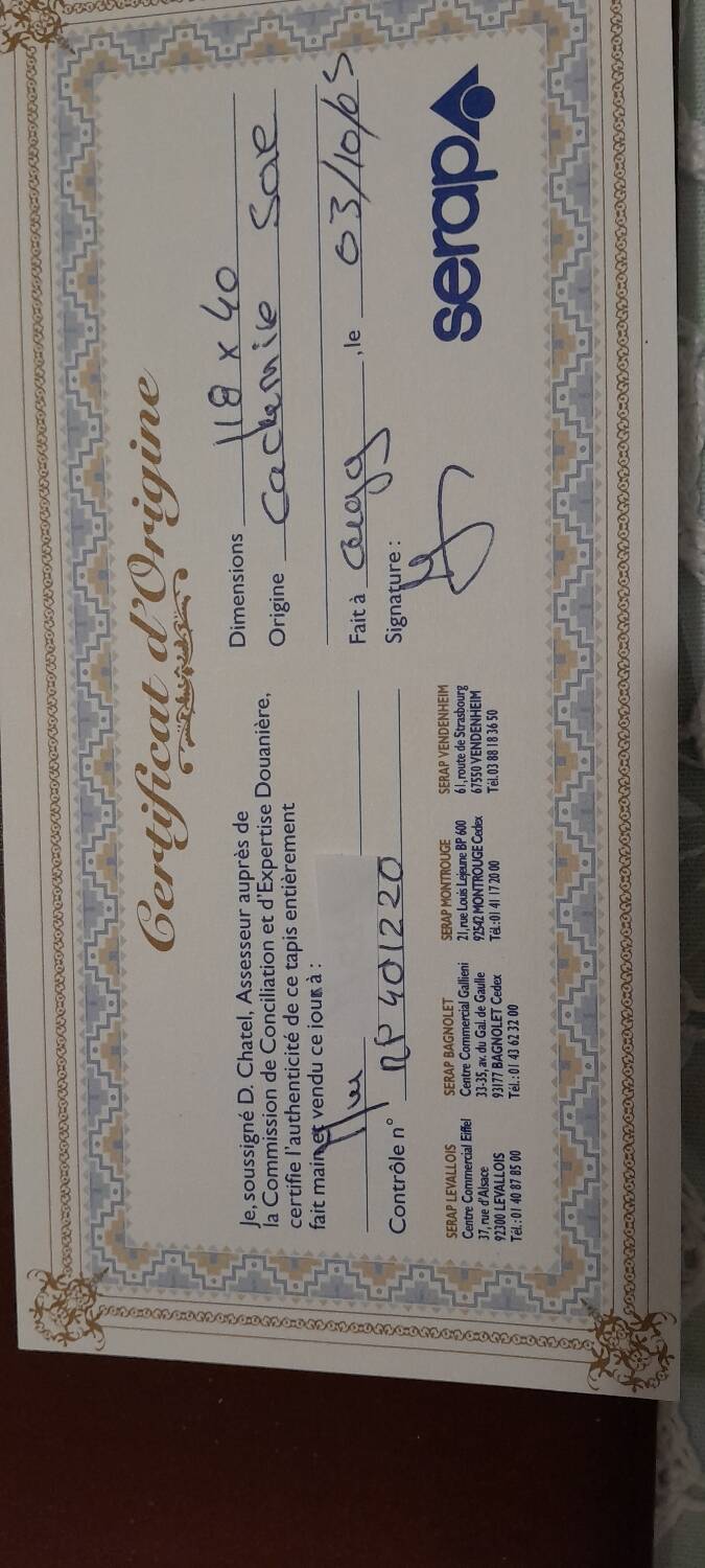 100% Kashmir silk rug