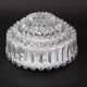 Round textured glass ceiling light by Limburg, Germany, 1970s.
