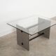 Glass coffee table, Italian design, 1960s, made in Italy