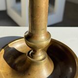 Large adjustable antique gold candlestick H20 D10