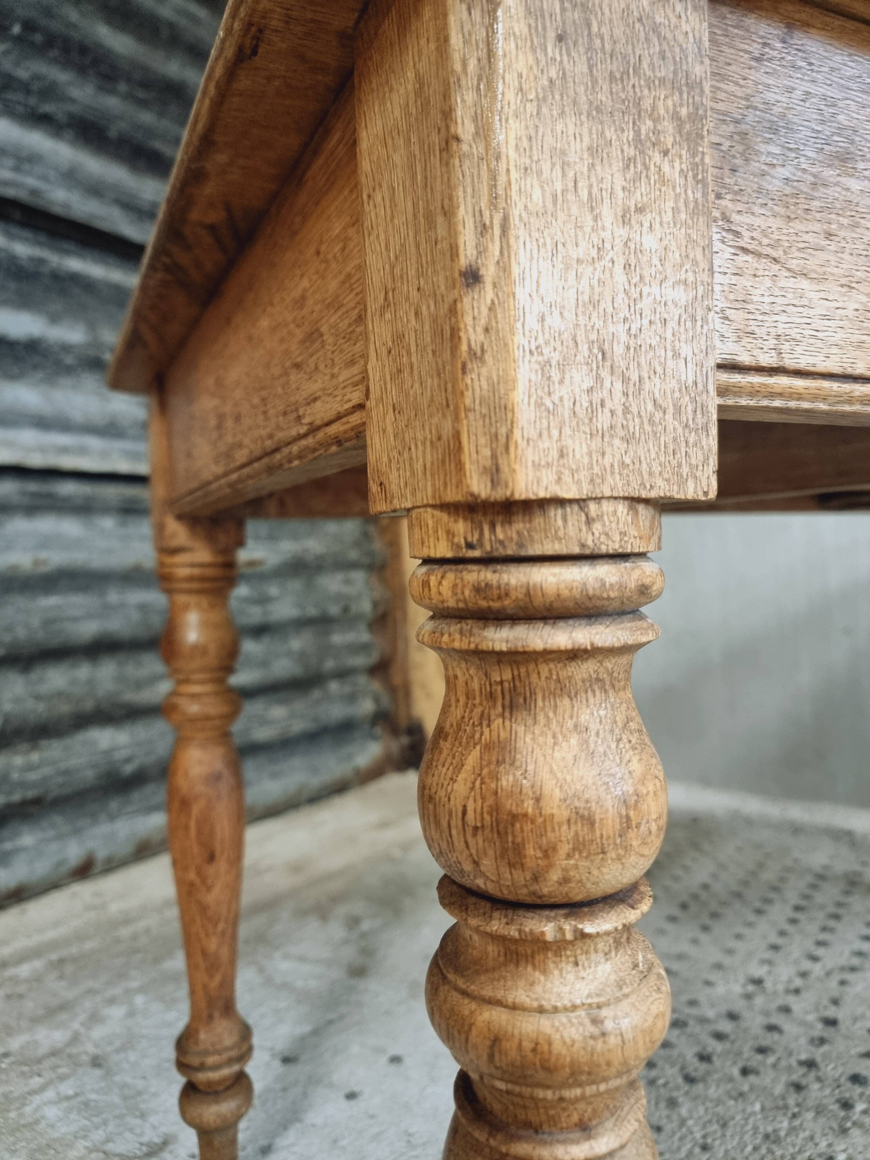 Antique oak table dining table kitchen table 69 x 130 cm
