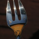 2 oyster forks in silver metal christofle versailles model