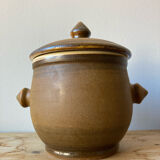 Handcrafted stoneware pot signed François Chapuis