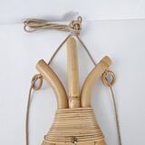 Vintage rattan mirror 1960