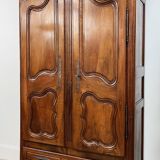 Large Louis XV walnut wardrobe, 19th century