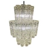 Vintage Murano chandelier, 38 cortex glasses, Italy 1960's