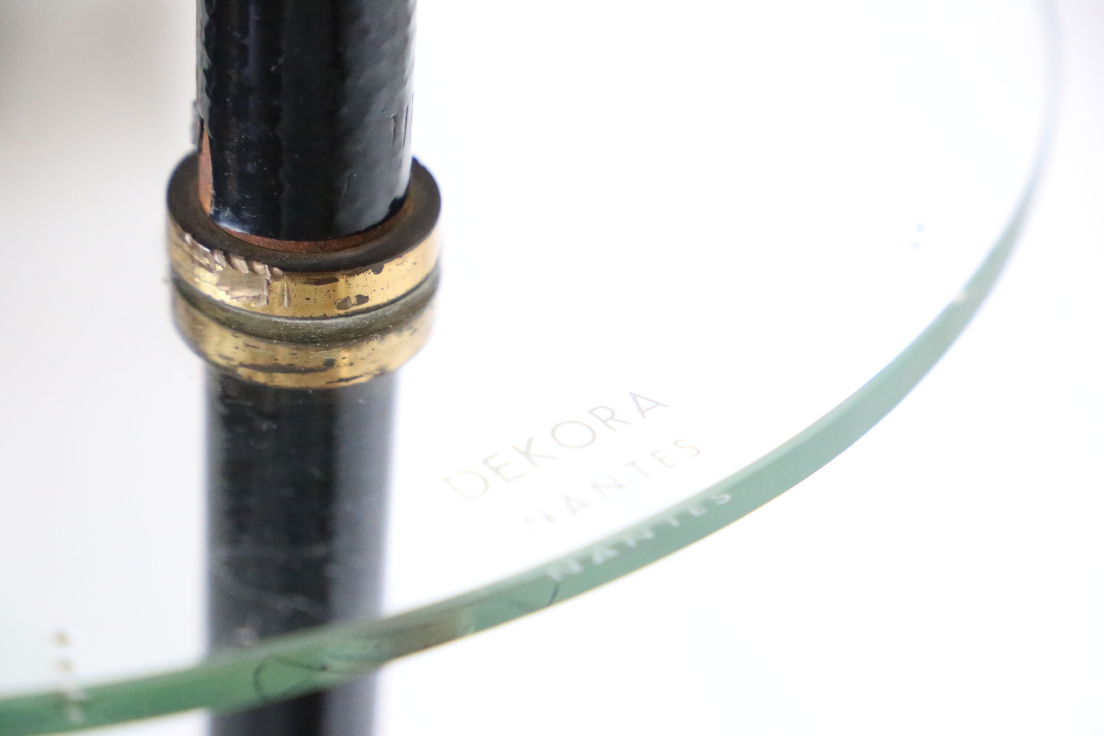 Glass coffee table, display, Dakora Nantes, 1950